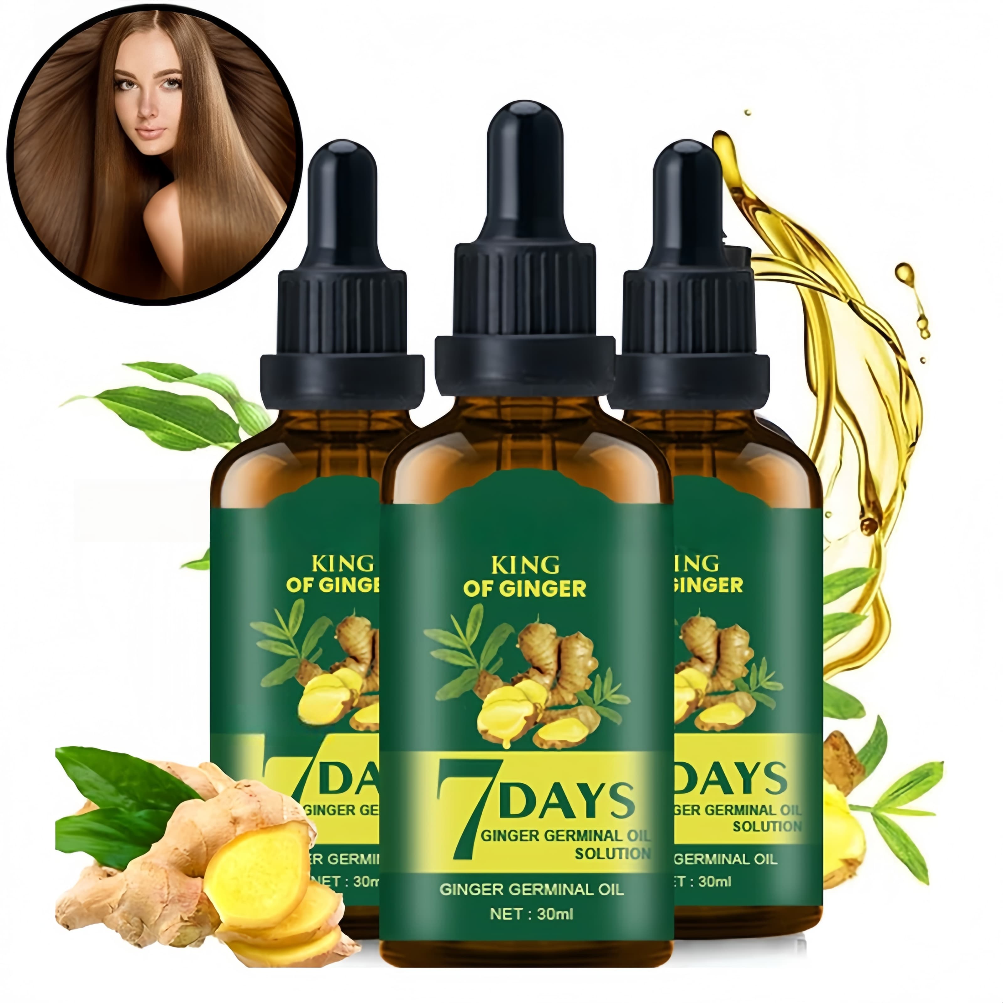 Hair Care Natural Products - Hair Growth Oil Ginger Biotin Serum