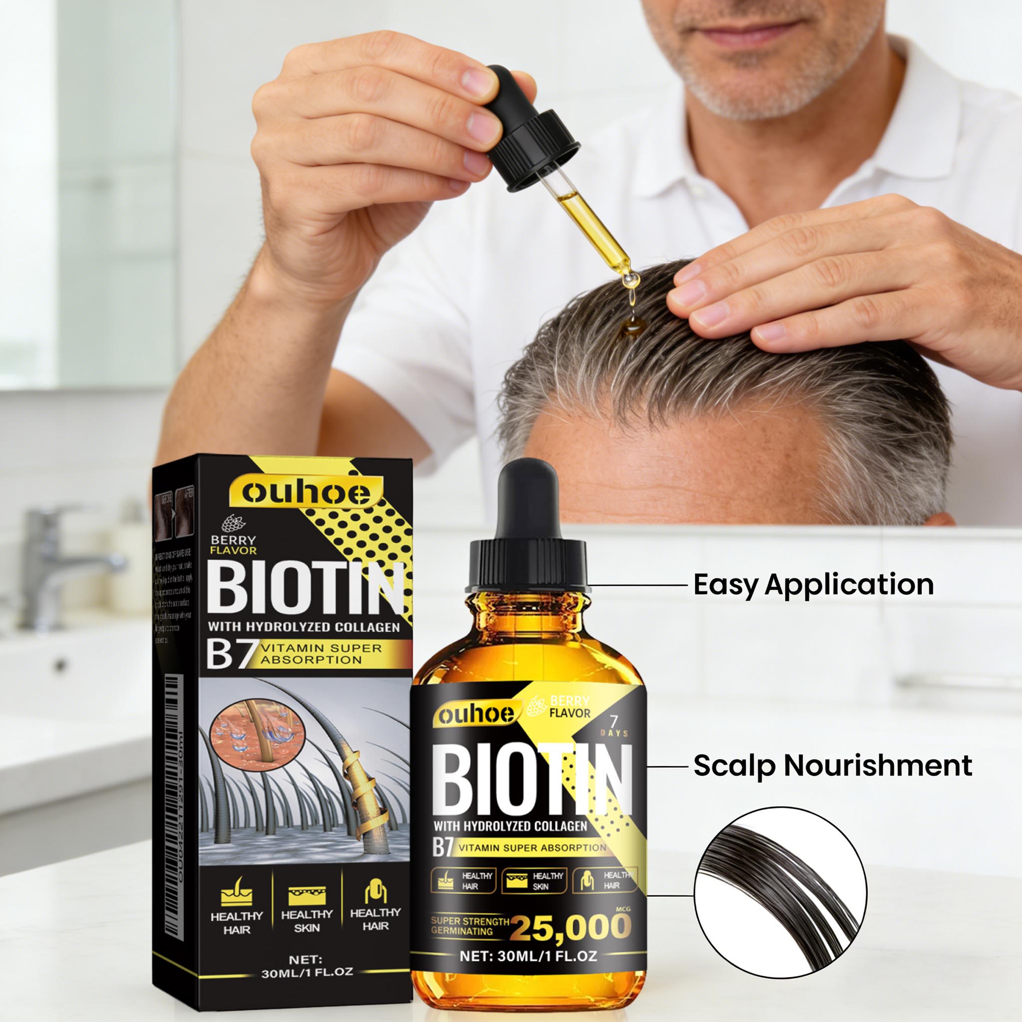 Hair Care Ginseng - Biotin Hair Oil Collagen Scalp Serum