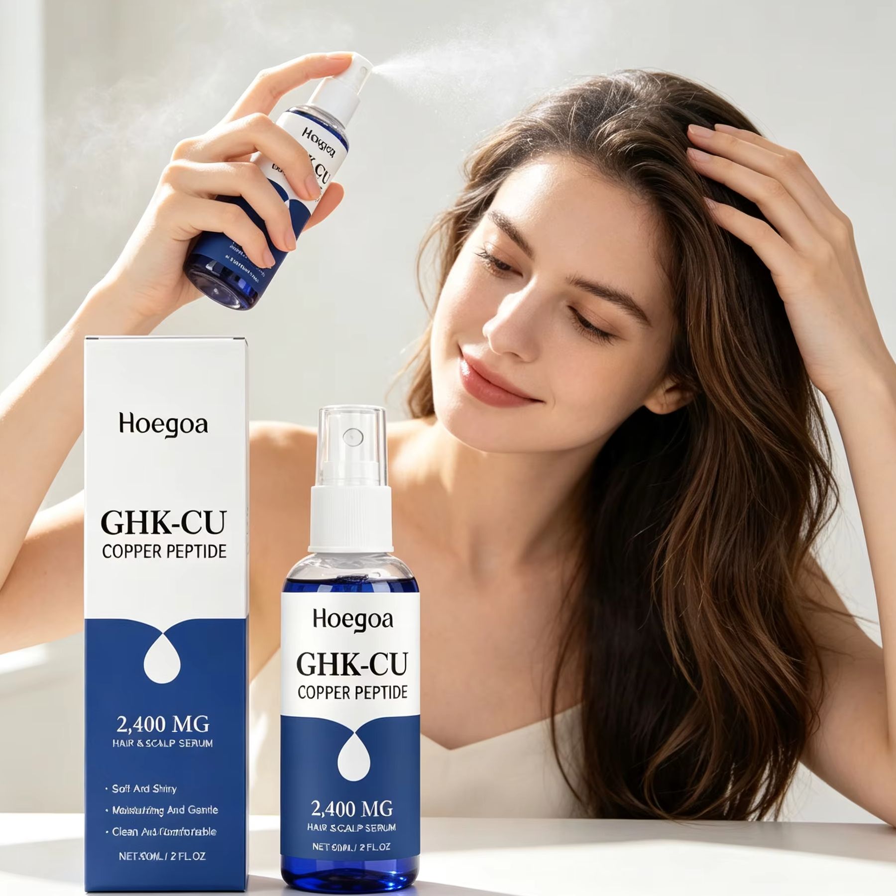 Hair Care Natural Products - Hoegoa GHK-CU Copper Peptide Hair Growth