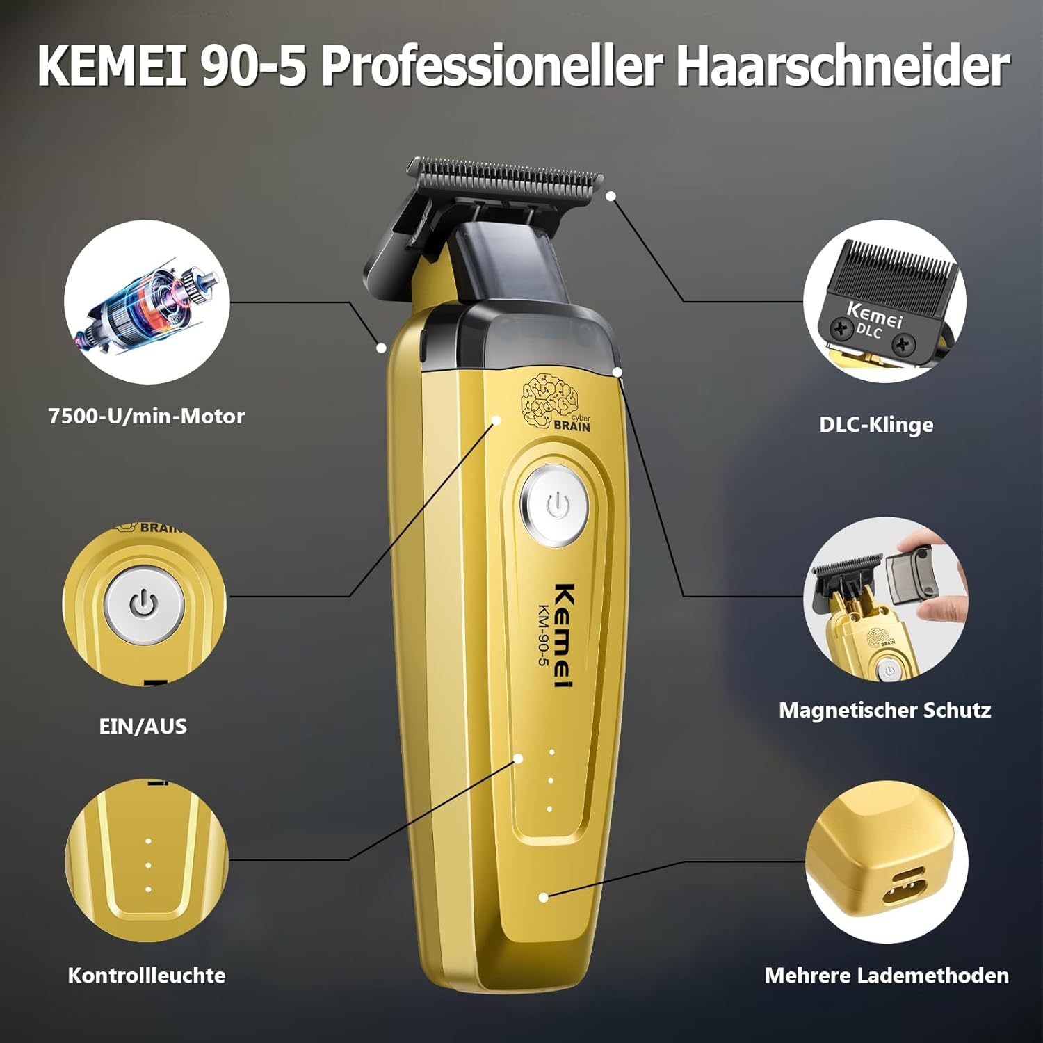 KEMEI Men's Hair Trimmer, Cord - đánh giá và giá Hair Care Barber