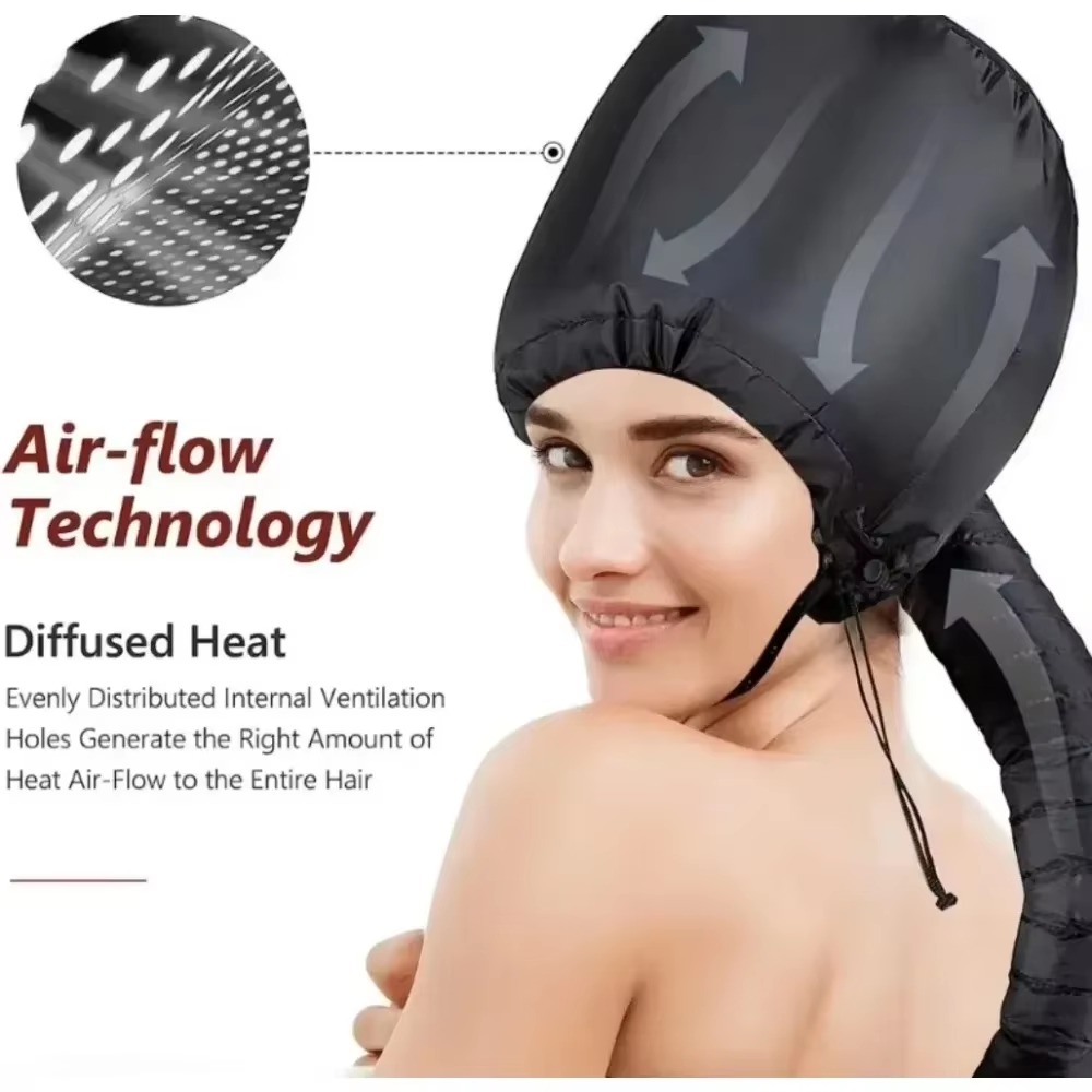 Portable Hair Bonnet Dryer Cap - đánh giá và giá Hair Care For Curly Dry Hair