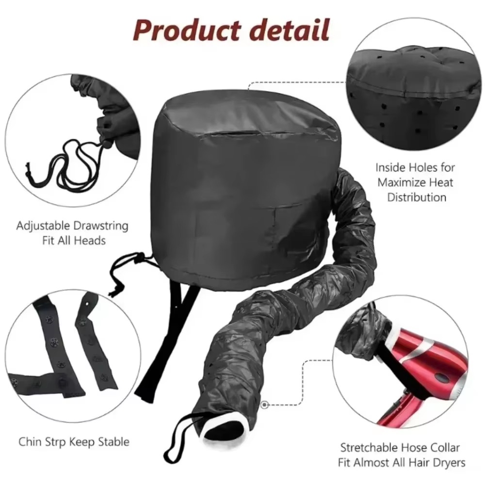 Portable Hair Bonnet Dryer Cap - đánh giá và giá Hair Care For Curly Dry Hair