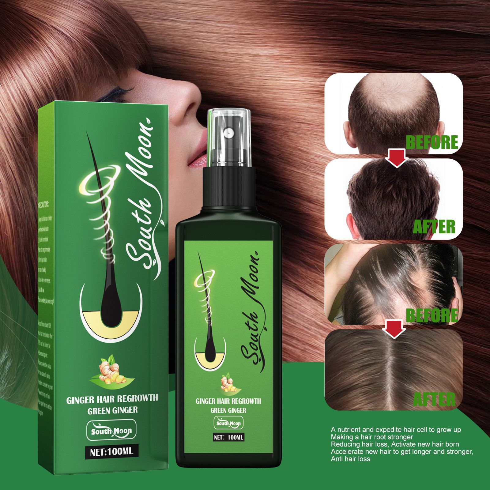 South Moon Ginger Hair Growth  - đánh giá và giá Hair Care Natural Products