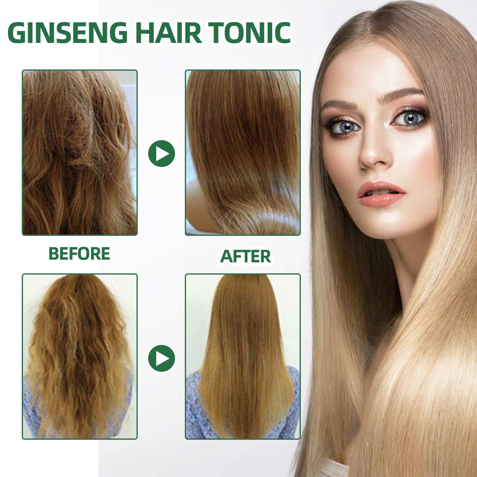 Natural Herbal Ginseng Hair Ca - đánh giá và giá Hair Care Natural Products