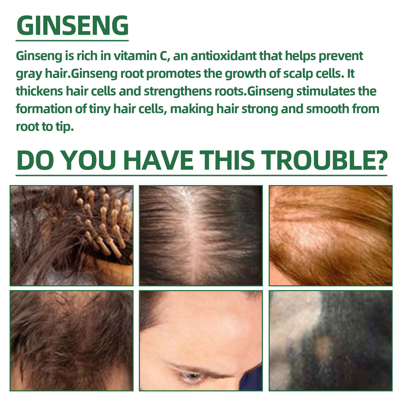 Natural Herbal Ginseng Hair Ca - đánh giá và giá Hair Care Natural Products