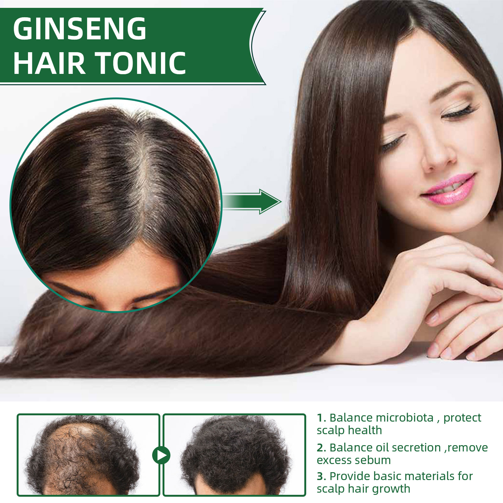 Natural Herbal Ginseng Hair Ca - đánh giá và giá Hair Care Natural Products